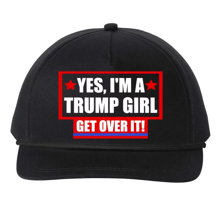 Yes I'm a Trump Girl Get Over It Republican Snapback Five-Panel Rope Hat