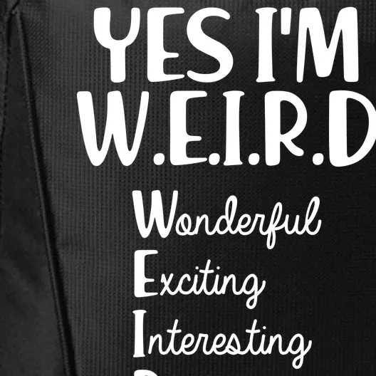 Yes I'm WEIRD City Backpack