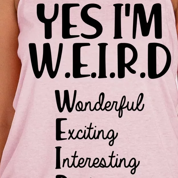 Yes I'm WEIRD Women's Knotted Racerback Tank