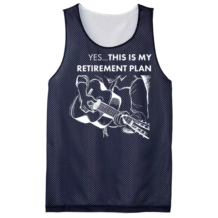 Yes This Is My Retirement Plan Guitar Mesh Reversible Basketball Jersey Tank