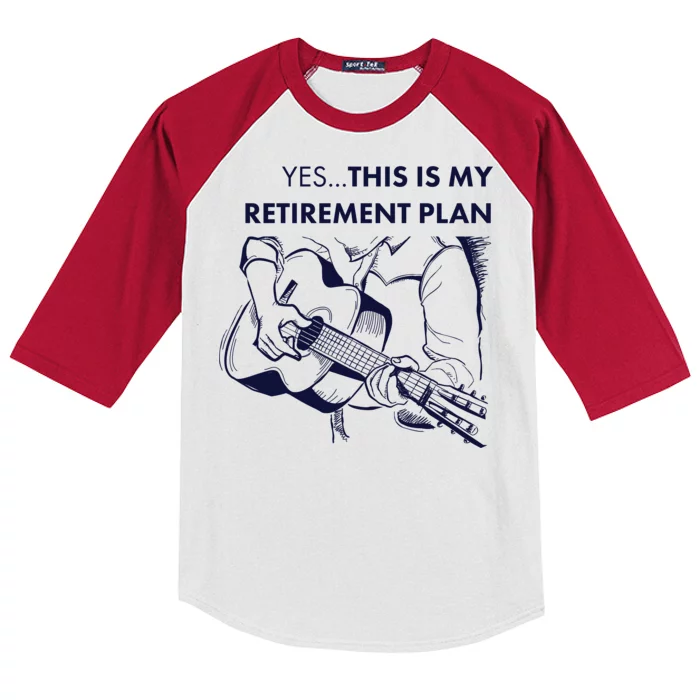 Yes This Is My Retirement Plan Guitar Kids Colorblock Raglan Jersey