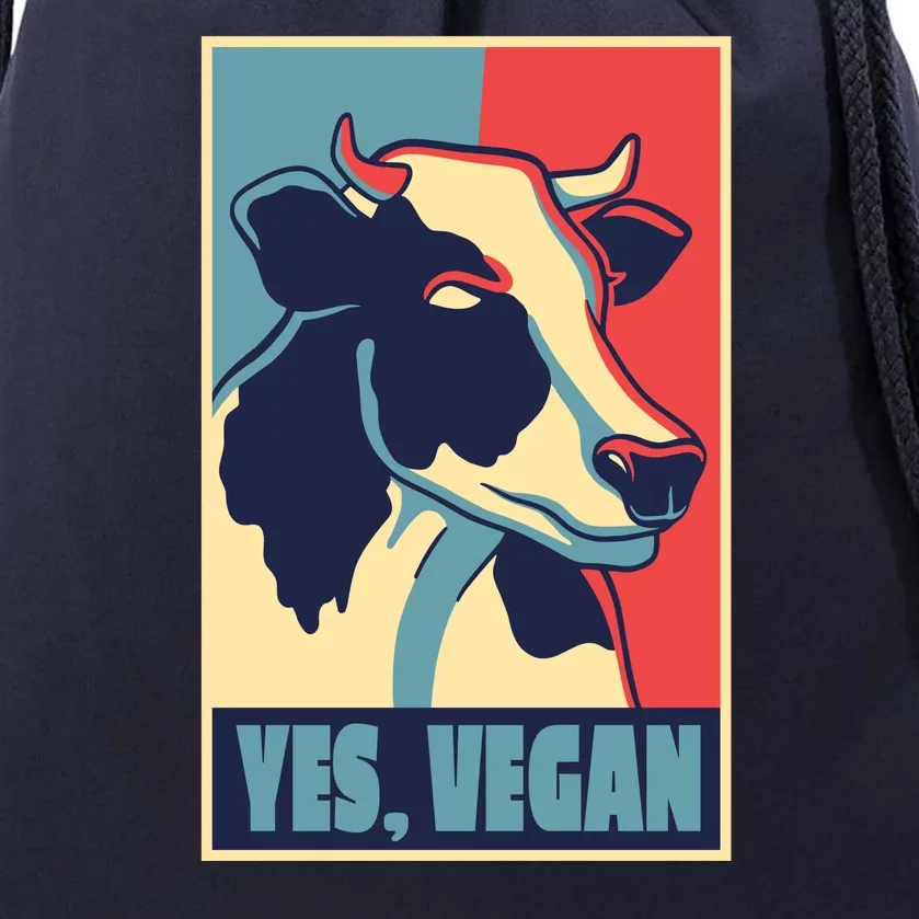 Yes Vegan Cow Drawstring Bag