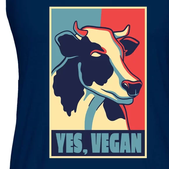 Yes Vegan Cow Ladies Essential Flowy Tank