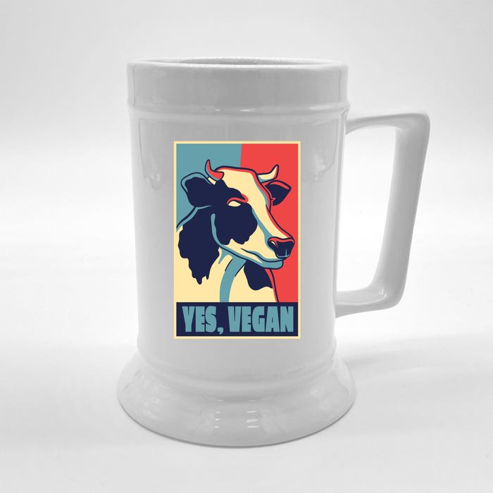 Yes Vegan Cow Front & Back Beer Stein