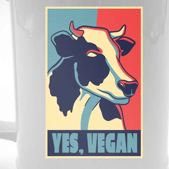 Yes Vegan Cow Front & Back Beer Stein