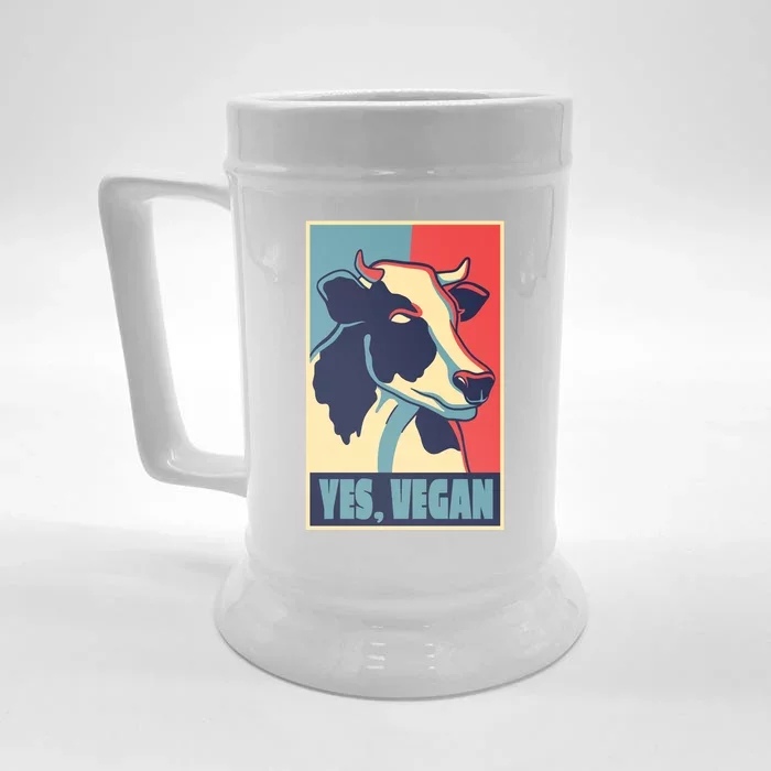 Yes Vegan Cow Front & Back Beer Stein