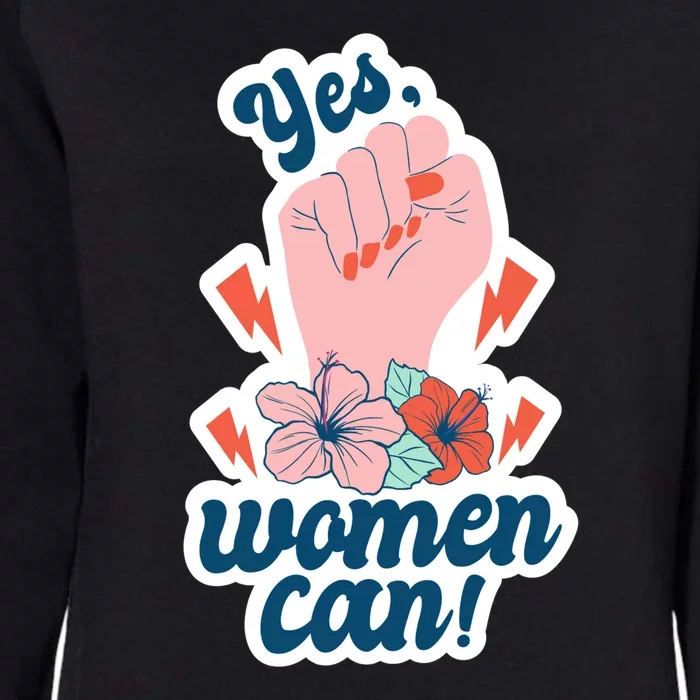 Yes Women Can Floral Womens California Wash Sweatshirt