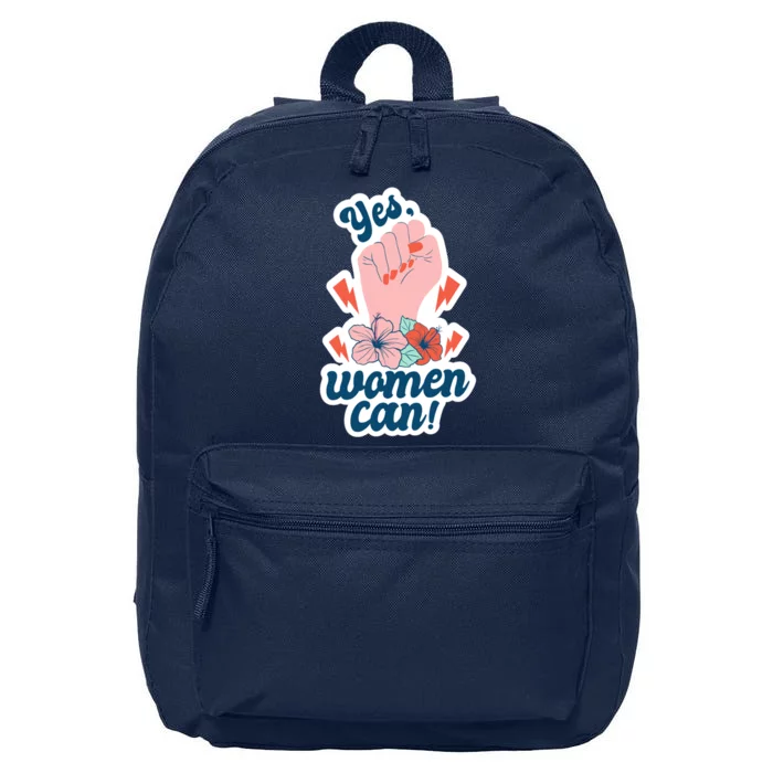 Yes Women Can Floral 16 in Basic Backpack