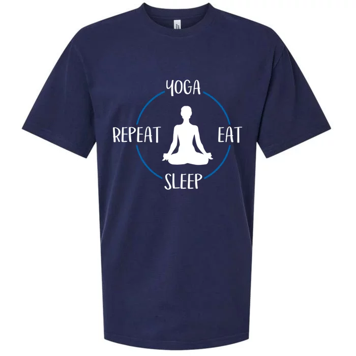 Yoga Eat Sleep Repeat Gift For Yogis And Yoga Lovers Great Gift Sueded Cloud Jersey T-Shirt