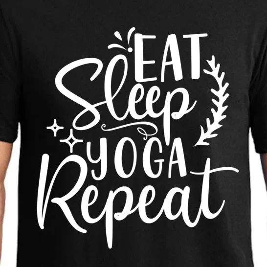 Yoga Eat Sleep Yoga And Repeat Cute Yoga Merch Gift Pajama Set