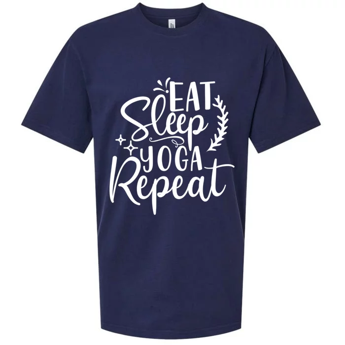 Yoga Eat Sleep Yoga And Repeat Cute Yoga Merch Gift Sueded Cloud Jersey T-Shirt