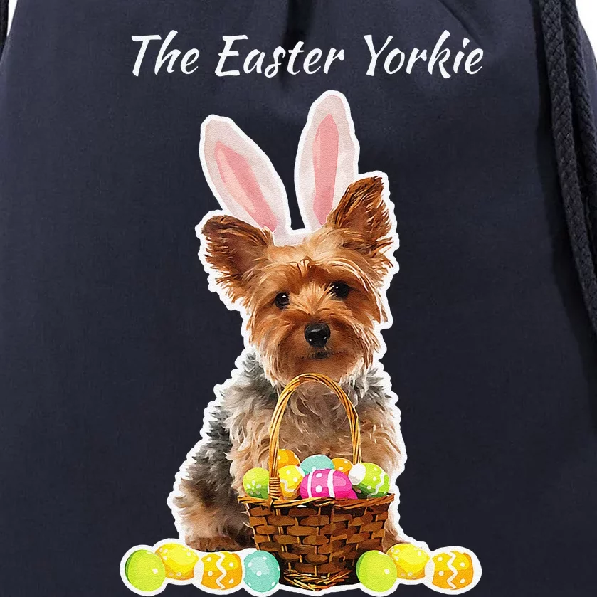 Yorkie Easter Yorkshire Terrier Bunny Rabbit Ears Drawstring Bag