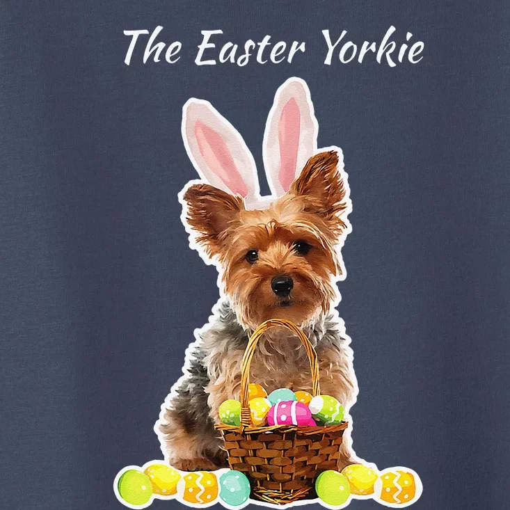 Yorkie Easter Yorkshire Terrier Bunny Rabbit Ears Toddler T-Shirt