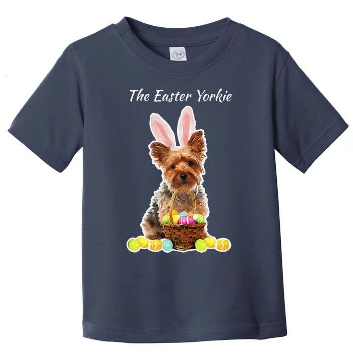 Yorkie Easter Yorkshire Terrier Bunny Rabbit Ears Toddler T-Shirt