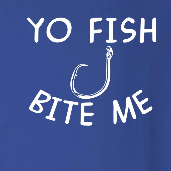 Yo Fish Bite Me Cool Gift Toddler Long Sleeve Shirt