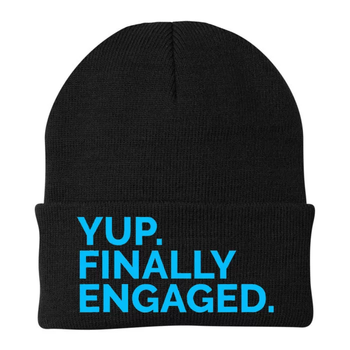 Yup Finally Engaged Knit Cap Winter Beanie