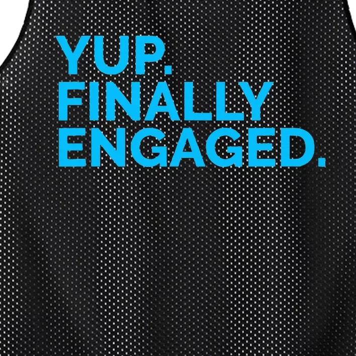 Yup Finally Engaged Mesh Reversible Basketball Jersey Tank