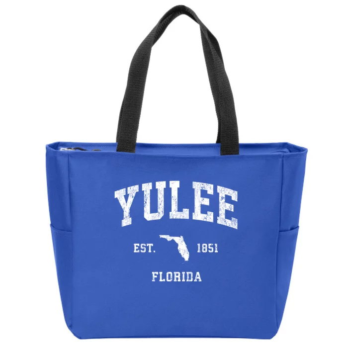 Yulee Florida Fl Vintage Athletic Zip Tote Bag