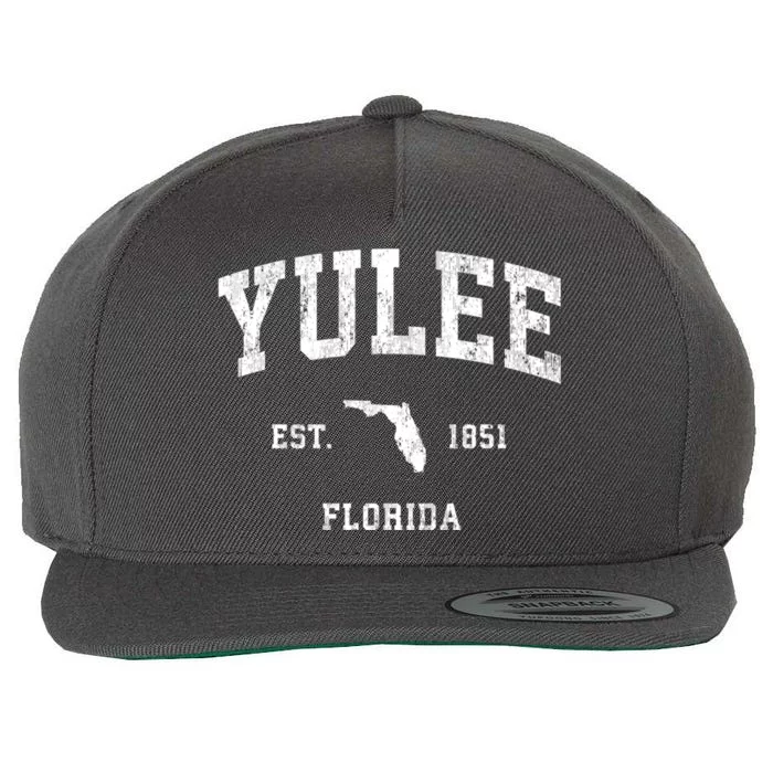 Yulee Florida Fl Vintage Athletic Wool Snapback Cap