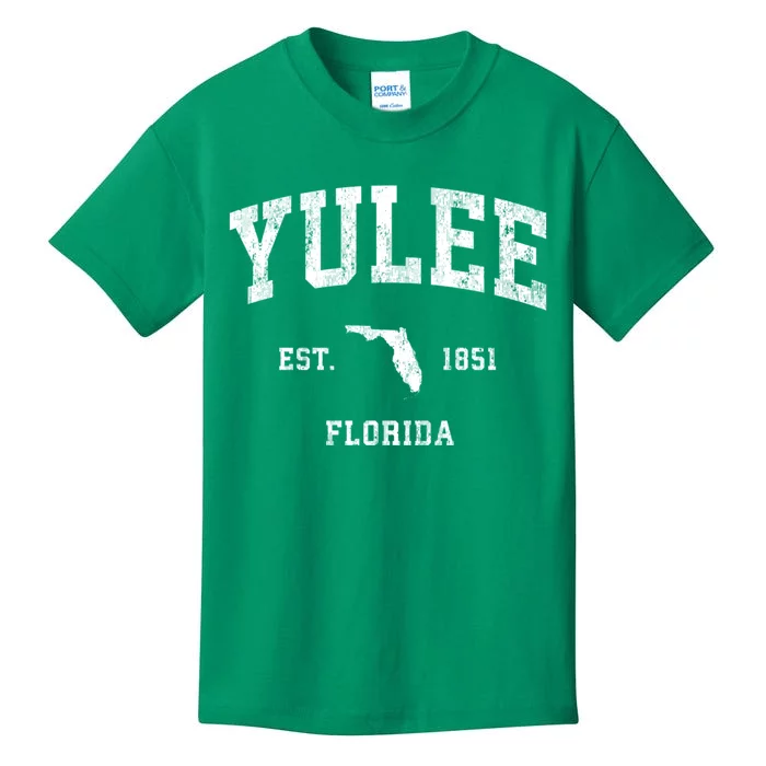 Yulee Florida Fl Vintage Athletic Kids T-Shirt