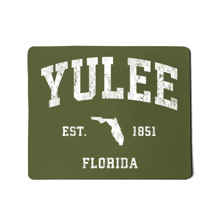 Yulee Florida Fl Vintage Athletic Mousepad