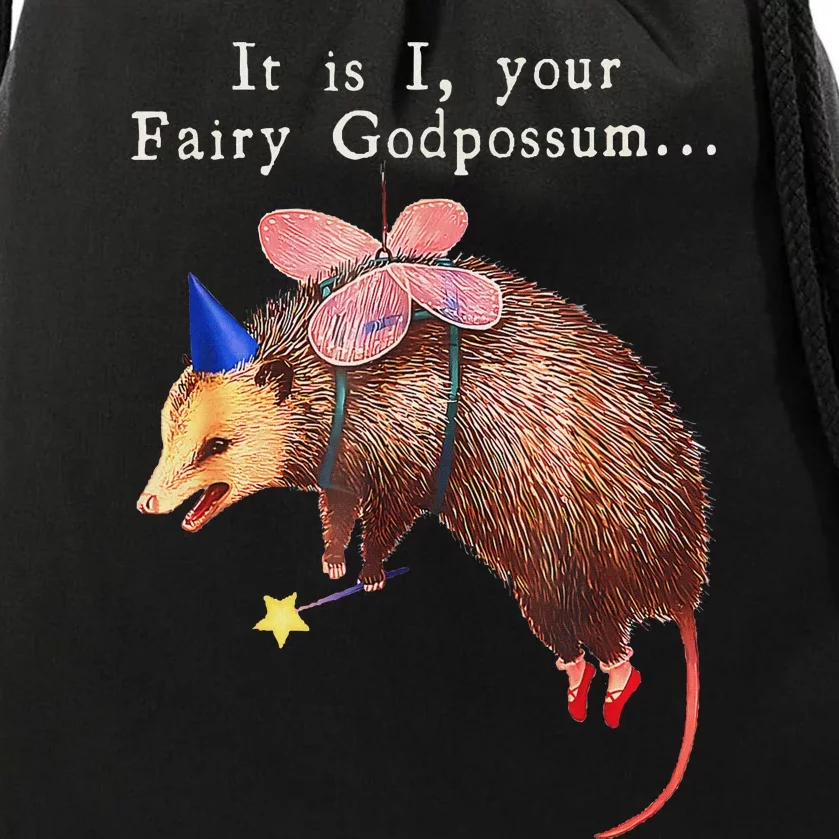 Your Fairy God Possum Funny Opossum Drawstring Bag