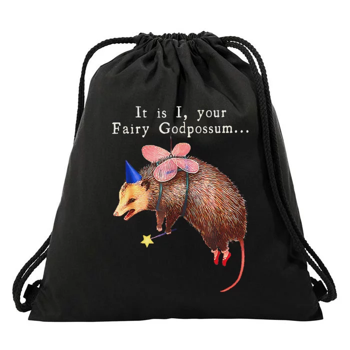 Your Fairy God Possum Funny Opossum Drawstring Bag