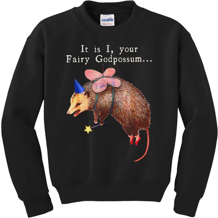 Your Fairy God Possum Funny Opossum Kids Sweatshirt