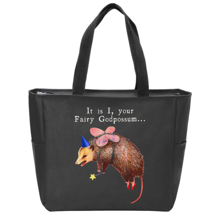 Your Fairy God Possum Funny Opossum Zip Tote Bag