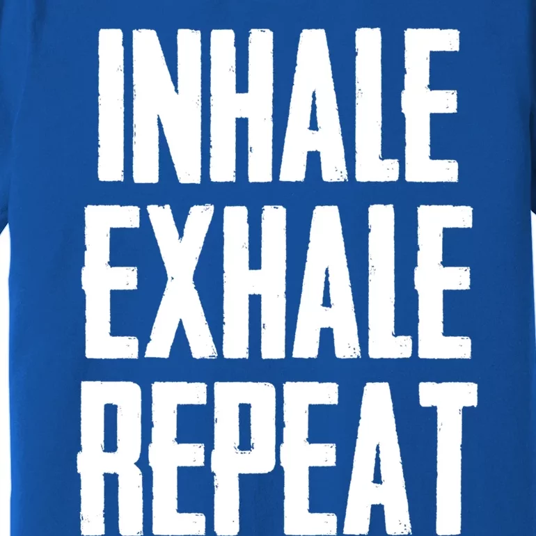 Yoga Funny Gift Inhale Exhale Repeat Inhale Love And Gratitude Cute Gift Premium T-Shirt