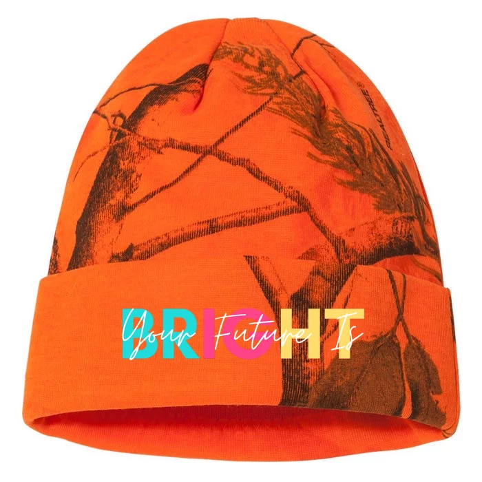 Your Future Is Bright Cute Back To School Kati - 12in Camo Beanie