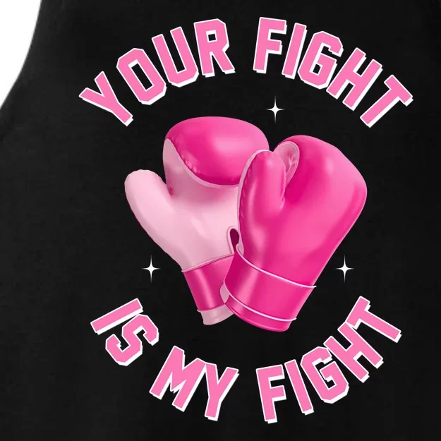 Your Fight Is My Fight Boxing Breast Cancer Awareness Ladies Tri-Blend Wicking Tank