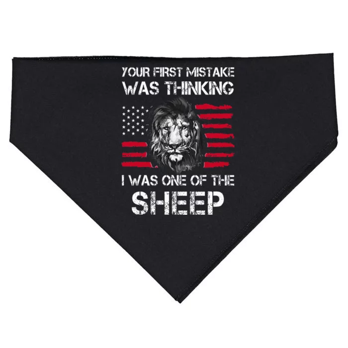 Your First Mistake Was Thinking I Was One Of The Sheep USA-Made Doggie Bandana