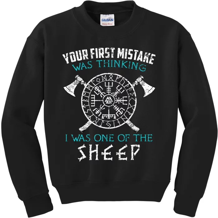 Your First Mistake Viking Norse Kids Sweatshirt