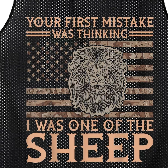 Your First Mistake Was Thinking I Was A Patriotic Flag Mesh Reversible Basketball Jersey Tank