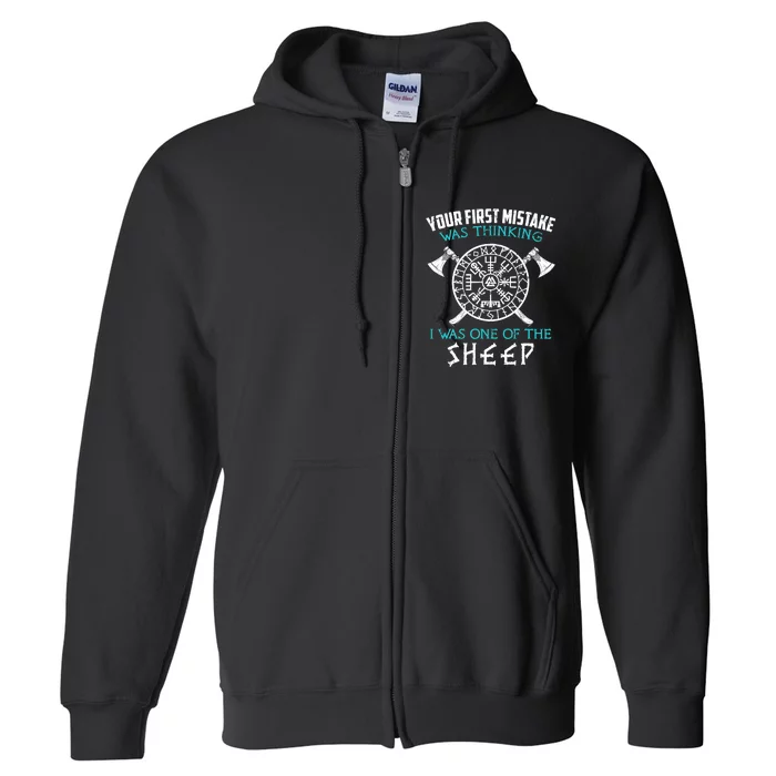 Your First Mistake Viking Norse Full Zip Hoodie