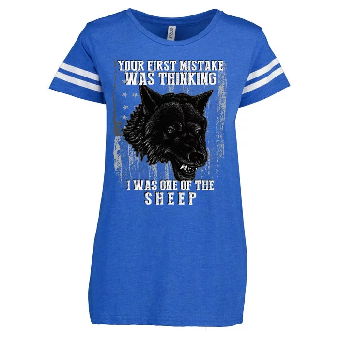 Your First Mistake Was Thinking I Was One Of The Sheep Enza Ladies Jersey Football T-Shirt