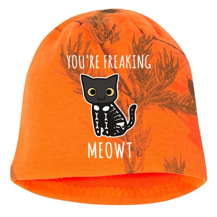 Youre Freaking Meowt Cat Kati - Camo Knit Beanie