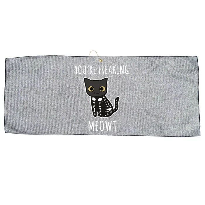 Youre Freaking Meowt Cat Large Microfiber Waffle Golf Towel