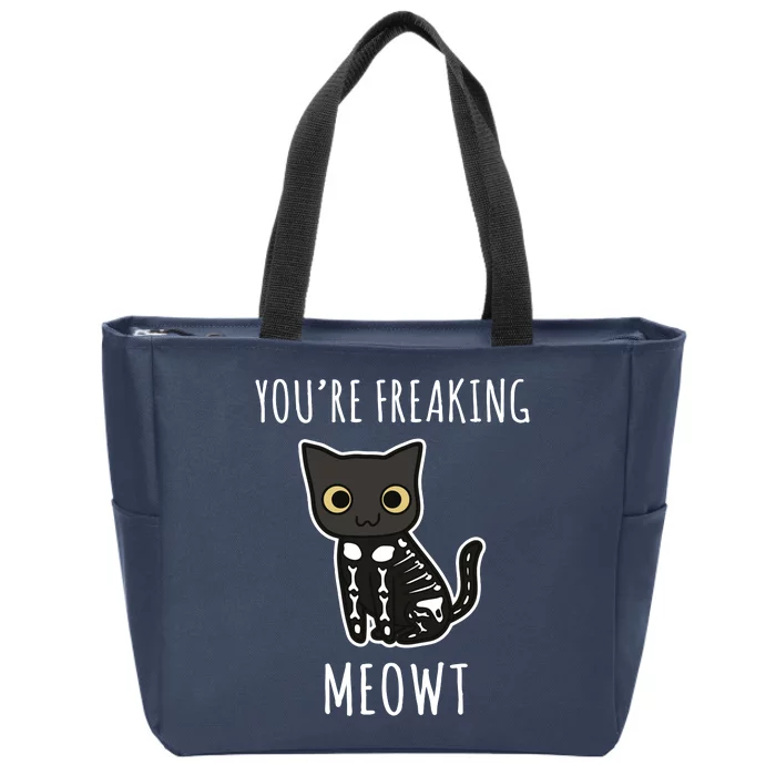 Youre Freaking Meowt Cat Zip Tote Bag