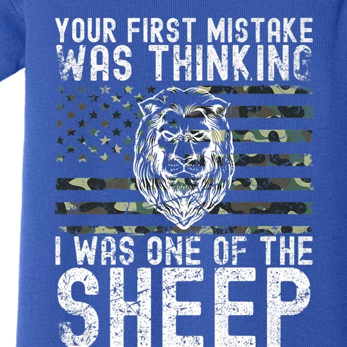 Your First Mistake Was Thinking I Was One Of The Sheep Gift Baby Bodysuit