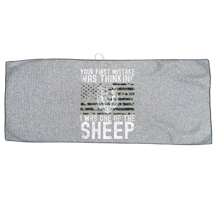 Your First Mistake Was Thinking I Was One Of The Sheep Gift Large Microfiber Waffle Golf Towel