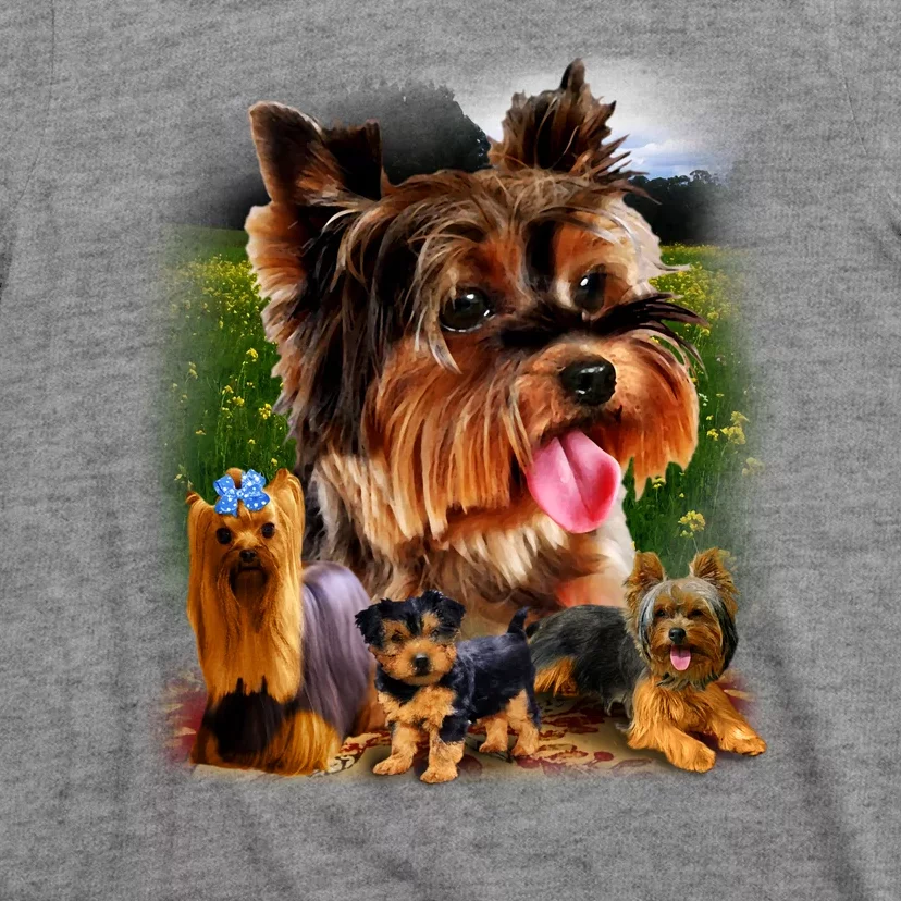 Yorkie Family Of Dogs Portrait T-Shirt