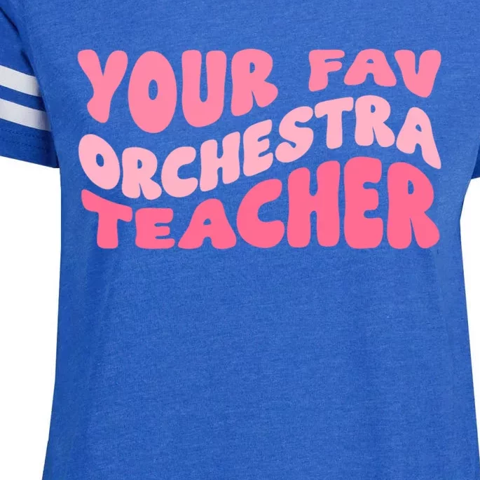 Your Fav Orchestra Teacher Retro Groovy Enza Ladies Jersey Football T-Shirt