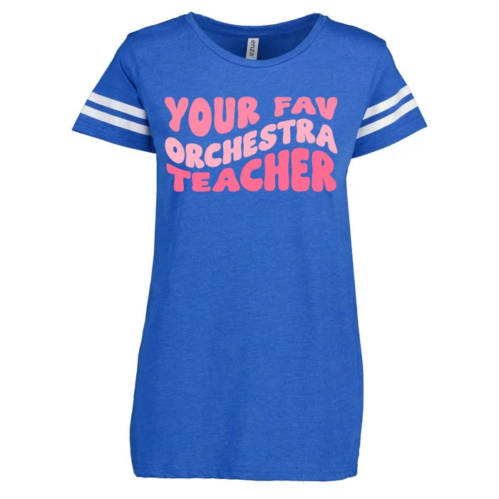 Your Fav Orchestra Teacher Retro Groovy Enza Ladies Jersey Football T-Shirt