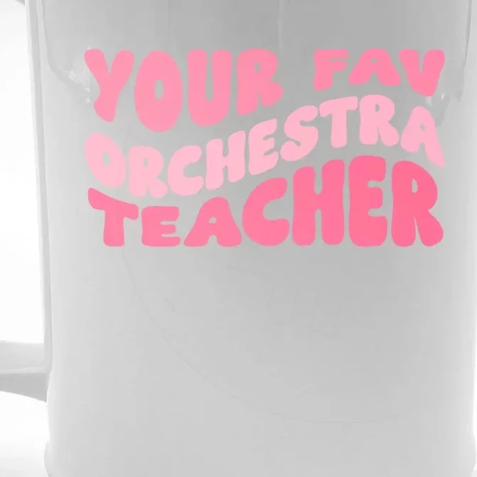 Your Fav Orchestra Teacher Retro Groovy Front & Back Beer Stein