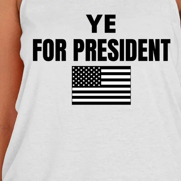 YE FOR PRESIDENT Women's Knotted Racerback Tank