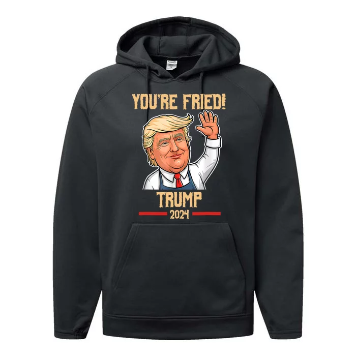 YouRe Fired Political Slogan Graphic Performance Fleece Hoodie