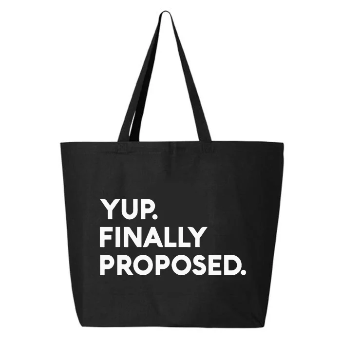 Yup Finally Proposed Engaged Marriage Engagement Bachelor 25L Jumbo Tote