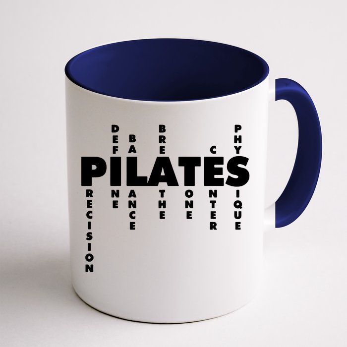 Yoga Fitness Pilates Lovers Workout Training Pilates Instructor Trainer Front & Back Coffee Mug